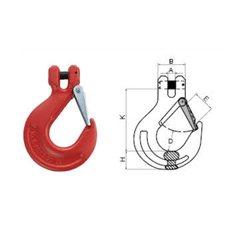 خطاف حبال G80 Clevis مع مزلاج